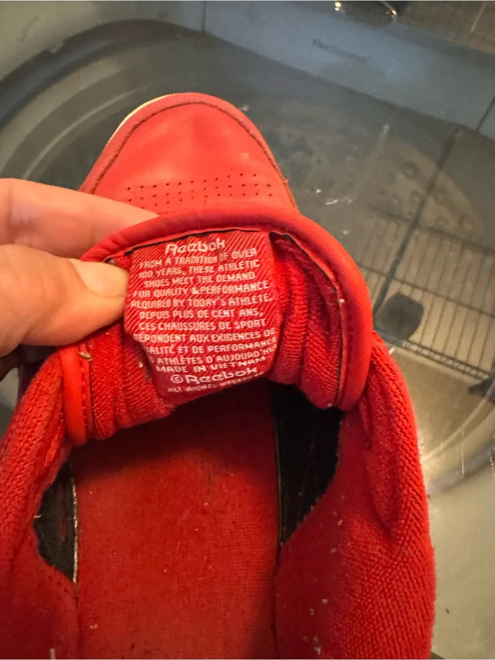 Reebok bold red